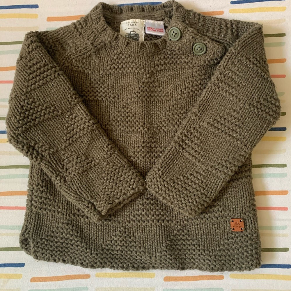 Zara Knitwear baby sweater. 9-12 mo.